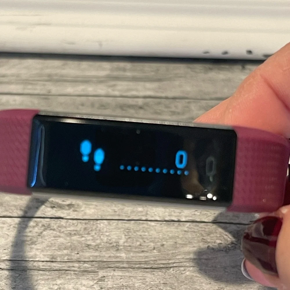 Fitness Tracker with Purple Band